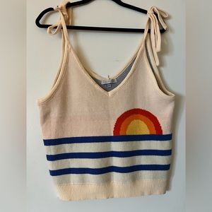 Knit sleeveless sweater